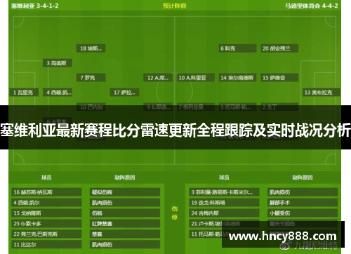 塞维利亚最新赛程比分雷速更新全程跟踪及实时战况分析